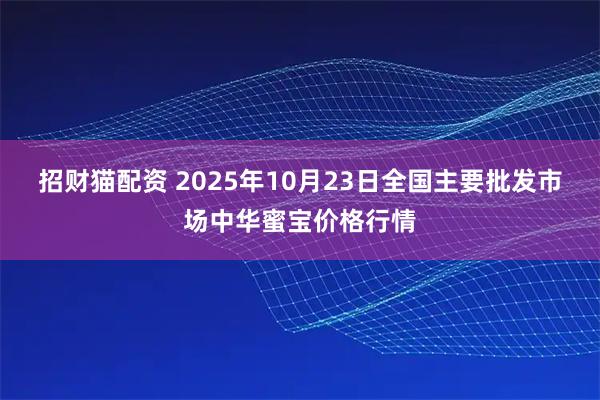 招财猫配资 2025年10月23日全国主要批发市场中华蜜宝价格行情